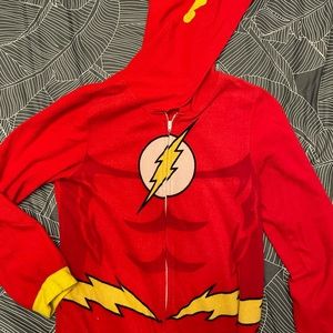 The Flash Onesie Hooded Zip Up Pajamas (10-12)